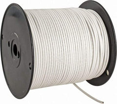 Made in USA - 12 AWG, 65 Strand, 500' OAL, Tinned Copper Hook Up Wire - White PVC Jacket, 0.155" Diam - A1 Tooling