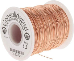 Made in USA - 24 AWG, 0.0201 Inch Diameter, 804 Ft., Solid, Grounding Wire - Copper, ASTM B3, QQ-W-343 Type S, RoHS Compliant - A1 Tooling