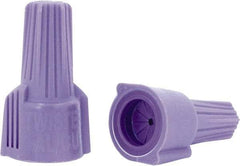 Ideal - 2, 12 (Al) + & 1, 18 (Cu) to 1, 10 (Al) + 2, 10 (Cu) AWG, 600 Volt, Corrosion Resistant, Wing Twist on Wire Connector - Purple, 221°F - A1 Tooling