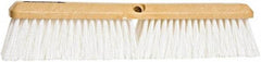 PRO-SOURCE - 24" General Purpose Polypropylene Push Broom - 3" Bristle Length, Plastic Block, Threaded Handle Connection, Handle Sold Separately - A1 Tooling