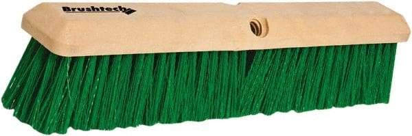 PRO-SOURCE - 24" General Purpose Polypropylene Push Broom - 3" Bristle Length, Plastic Block, Threaded Handle Connection, Handle Sold Separately - A1 Tooling