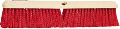 PRO-SOURCE - 18" General Purpose Polypropylene Push Broom - 3" Bristle Length, Plastic Block, Threaded Handle Connection, Handle Sold Separately - A1 Tooling