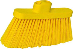 PRO-SOURCE - 10" Wide, Yellow Polypropylene Bristles, Angled Broom - Threaded Handle, 10 Inch Wide Broom, Yellow Bristles, Handle Sold Separately - A1 Tooling