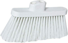 PRO-SOURCE - 10" Wide, White Polypropylene Bristles, Angled Broom - Threaded Handle, 10 Inch Wide Broom, White Bristles, Handle Sold Separately - A1 Tooling