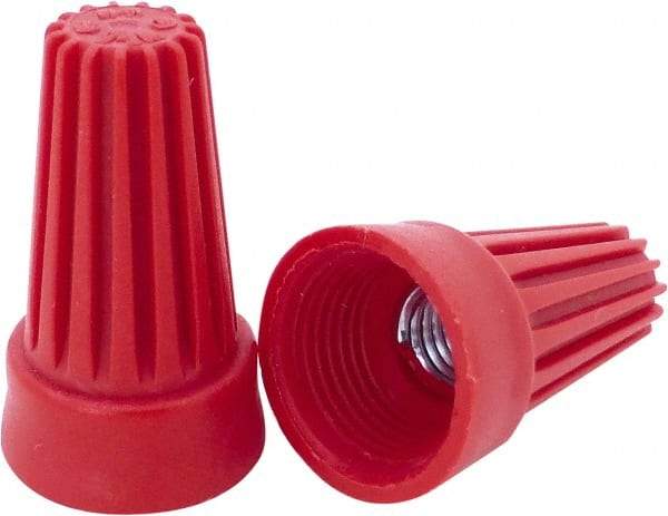 Ideal - 2, 14 to 4, 12 AWG, 600 Volt, Flame Retardant, Standard Twist on Wire Connector - Red, 221°F - A1 Tooling