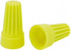 Ideal - 2, 18 to 2, 12 AWG, 600 Volt, Flame Retardant, Standard Twist on Wire Connector - Yellow, 221°F - A1 Tooling