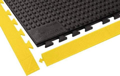 Wearwell - 3' Long x 1' Wide x 5/8" Thick, Anti-Fatigue Modular Matting Tiles - Male & Female, 4 Interlocking Sides, Black, For Dry Areas, Series 503 - A1 Tooling