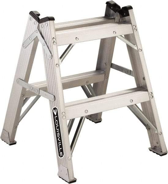 Louisville - 1 Step, 2' High, Type IAA Rating, Aluminum Step Stand - 375 Lb Capacity, 21" Base Width - A1 Tooling