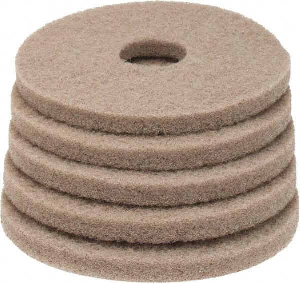 PRO-SOURCE - Polishing Pad - 13" Machine, Tan Pad, Polyester - A1 Tooling