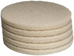 PRO-SOURCE - Polishing Pad - 15" Machine, White Pad, Polyester - A1 Tooling