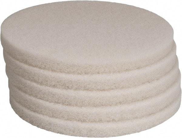 PRO-SOURCE - Polishing Pad - 14" Machine, White Pad, Polyester - A1 Tooling