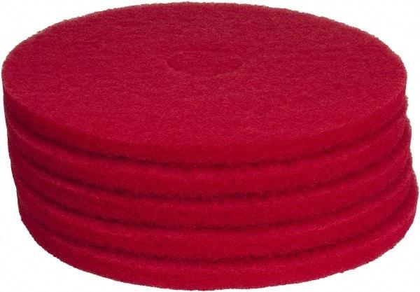 PRO-SOURCE - Polishing Pad - 17" Machine, Red Pad, Polyester - A1 Tooling