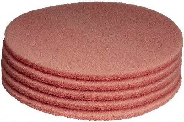 PRO-SOURCE - Polishing Pad - 27" Machine, Pink Pad, Polyester - A1 Tooling