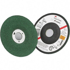 3M - 46 Grit, 4-1/2" Wheel Diam, 1/8" Wheel Thickness, 7/8" Arbor Hole, Type 27 Depressed Center Wheel - Ceramic - A1 Tooling