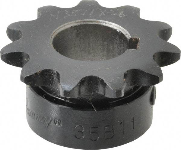 Browning - 11 Teeth, 3/8" Chain Pitch, Chain Size 35, Finished Bore Sprocket - 5/8" Bore Diam, 1.331" Pitch Diam, 1-1/2" Outside Diam - A1 Tooling