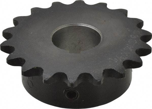 Browning - 18 Teeth, 3/8" Chain Pitch, Chain Size 35, Finished Bore Sprocket - 3/4" Bore Diam, 2.16" Pitch Diam, 2.35" Outside Diam - A1 Tooling