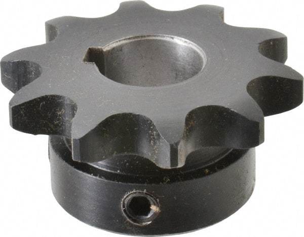 Browning - 10 Teeth, 1/2" Chain Pitch, Chain Size 40, Finished Bore Sprocket - 5/8" Bore Diam, 1.618" Pitch Diam, 1.84" Outside Diam - A1 Tooling