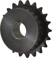 Browning - 21 Teeth, 1/2" Chain Pitch, Chain Size 40, Finished Bore Sprocket - 1" Bore Diam, 3.355" Pitch Diam, 3.62" Outside Diam - A1 Tooling