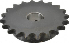 Browning - 20 Teeth, 5/8" Chain Pitch, Chain Size 50, Finished Bore Sprocket - 1" Bore Diam, 4" Pitch Diam, 4.32" Outside Diam - A1 Tooling