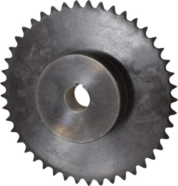 Browning - 45 Teeth, 1/2" Chain Pitch, Chain Size 40, Finished Bore Sprocket - 1" Bore Diam, 7.168" Pitch Diam, 7.45" Outside Diam - A1 Tooling