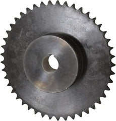 Browning - 45 Teeth, 1/2" Chain Pitch, Chain Size 40, Finished Bore Sprocket - 1" Bore Diam, 7.168" Pitch Diam, 7.45" Outside Diam - A1 Tooling