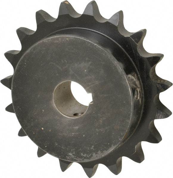 Browning - 19 Teeth, 3/4" Chain Pitch, Chain Size 60, Finished Bore Sprocket - 1" Bore Diam, 4.557" Pitch Diam, 4.95" Outside Diam - A1 Tooling