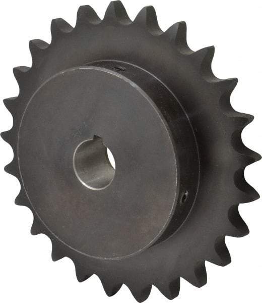 Browning - 25 Teeth, 3/4" Chain Pitch, Chain Size 60, Finished Bore Sprocket - 1" Bore Diam, 5.984" Pitch Diam, 6.39" Outside Diam - A1 Tooling