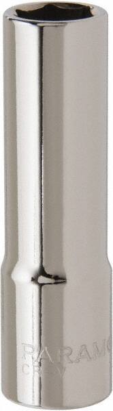 Paramount - 1/2" Drive, Deep Hand Socket - 6 Points, 3-3/32" OAL, Steel, Chrome Finish - A1 Tooling