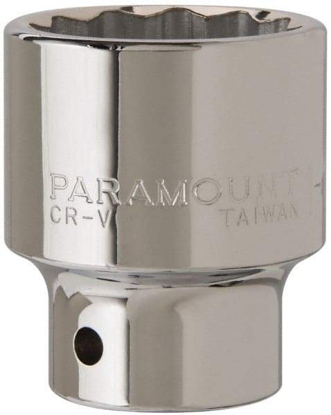 Paramount - 1-1/2", 3/4" Drive, Standard Hand Socket - 12 Points, 2-13/32" OAL - A1 Tooling