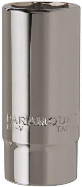 Paramount - 1-1/8", 3/4" Drive, Deep Hand Socket - 6 Points, 3-1/2" OAL, Steel, Chrome Finish - A1 Tooling