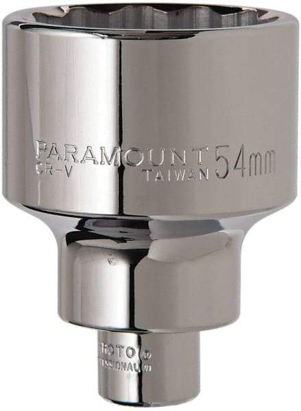 Paramount - 3/4" Drive, Standard Hand Socket - 12 Points, 3-13/64" OAL, Steel, Chrome Finish - A1 Tooling