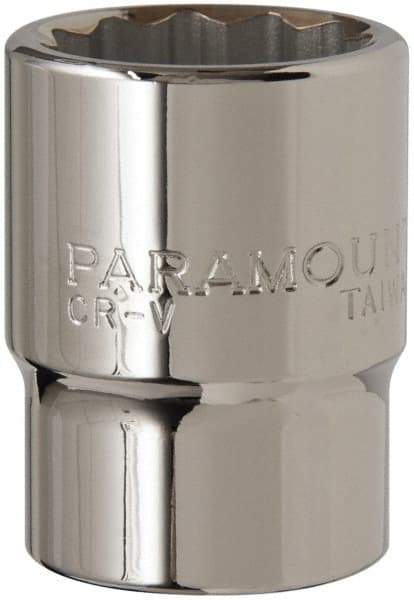 Paramount - 3/4" Drive, Standard Hand Socket - 12 Points, 2-5/16" OAL, Steel, Chrome Finish - A1 Tooling