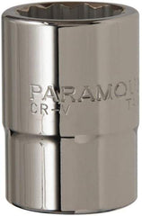 Paramount - 1", 3/4" Drive, Standard Hand Socket - 12 Points, 2" OAL, Chrome Finish - A1 Tooling