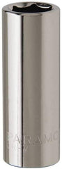 Paramount - 7/16", 3/8" Drive, Deep Hand Socket - 6 Points, 1-15/16" OAL, Steel, Chrome Finish - A1 Tooling