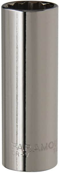 Paramount - 5/8", 3/8" Drive, Deep Hand Socket - 12 Points, 2-1/2" OAL, Steel, Chrome Finish - A1 Tooling