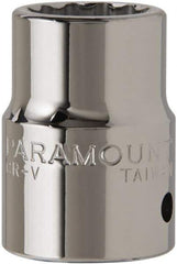 Paramount - 7/8", 3/4" Drive, Standard Hand Socket - 12 Points, 2" OAL, Chrome Finish - A1 Tooling