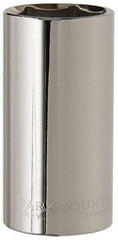 Paramount - 15/16", 3/8" Drive, Deep Hand Socket - 6 Points, 2-1/2" OAL, Steel, Chrome Finish - A1 Tooling