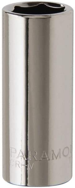 Paramount - 3/8" Drive, Deep Hand Socket - 6 Points, 1-15/16" OAL, Steel, Chrome Finish - A1 Tooling