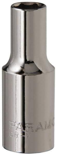 Paramount - 5/16", 3/8" Drive, Deep Hand Socket - 6 Points, 1-15/16" OAL, Steel, Chrome Finish - A1 Tooling