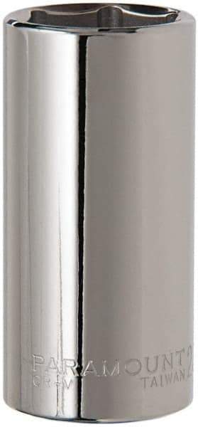 Paramount - 3/8" Drive, Deep Hand Socket - 6 Points, 2-1/2" OAL, Steel, Chrome Finish - A1 Tooling