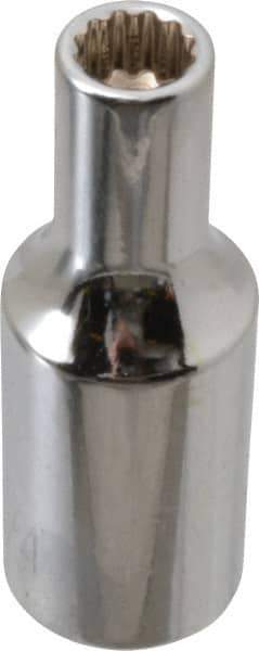 Paramount - 1/4", 3/8" Drive, Deep Hand Socket - 12 Points, 1-15/16" OAL, Steel, Chrome Finish - A1 Tooling