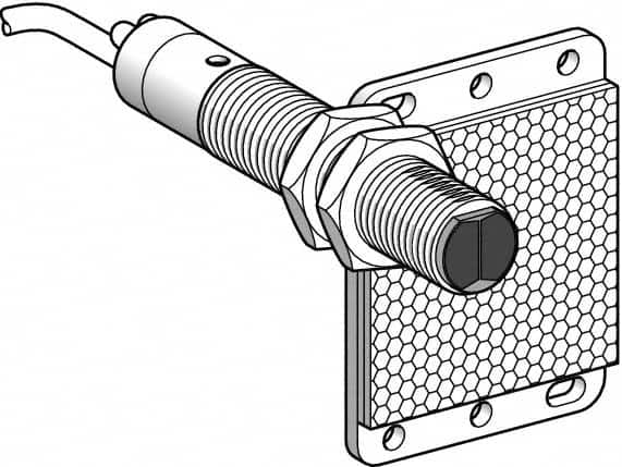 Telemecanique Sensors - Cable Connector, 5m Nominal Distance, Shock and Vibration Resistant, Polarized Retroreflective Photoelectric Sensor - 24 to 240 VAC/VDC, 25 Hz, Brass, 82mm Long x 18mm Wide x 1.8 Inch High - A1 Tooling