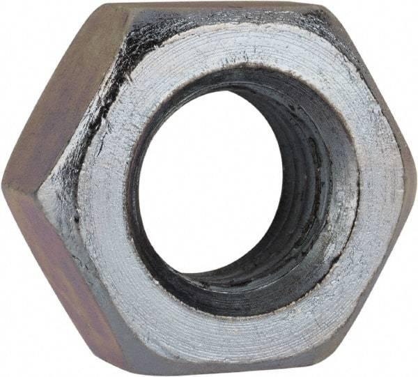 Value Collection - M10x1.25 Metric Fine Steel Right Hand Hex Nut - 17mm Across Flats, 8mm High, Zinc-Plated Finish - A1 Tooling