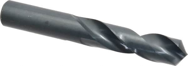 Precision Twist Drill - 23/32" 118° Spiral Flute High Speed Steel Screw Machine Drill Bit - Oxide Finish, Right Hand Cut, 3" Flute Length, 4-3/4" OAL, Standard Point, Straight Shank - A1 Tooling