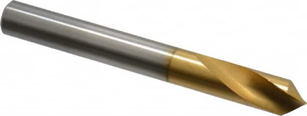 Precision Twist Drill - 3/8" Body Diam, 90°, 3-1/8" OAL, High Speed Steel Spotting Drill - A1 Tooling