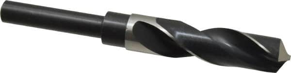 Precision Twist Drill - 13/16" Drill, 118° Point, High Speed Steel Silver Deming & Reduced Shank Drill Bit - Bright Finish, 6" OAL, Straight Shank, 3" Flute Length, Right Hand Cut, Standard Point, Spiral Flute, Regular Spiral - A1 Tooling