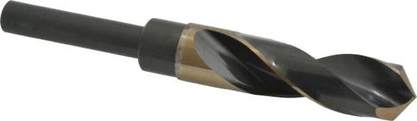 Precision Twist Drill - 7/8" Drill, 118° Point, Cobalt Silver Deming & Reduced Shank Drill Bit - Exact Industrial Supply