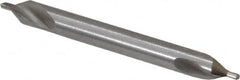 Precision Twist Drill - #1 Plain Cut 60° Incl Angle High Speed Steel Combo Drill & Countersink - A1 Tooling