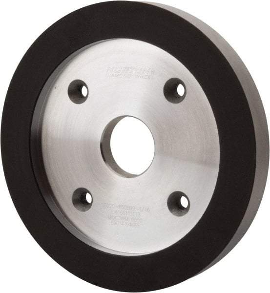 Norton - 6" Diam, 1-1/4" Hole Size, 3/4" Overall Thickness, 220 Grit, Type 6 Tool & Cutter Grinding Wheel - Very Fine Grade, Diamond, R Hardness, Resinoid Bond - A1 Tooling