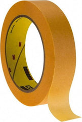 3M - 1" Wide x 60 Yd Long Bronze Paper Masking Tape - Series 2460, 3.3 mil Thick, 17 In/Lb Tensile Strength - A1 Tooling